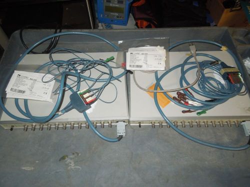 2 Gould Instrument Systems 12 Lead ECG Amplifiers + Conmed ECG Leads &amp; Harness
