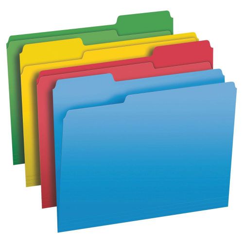 File folders, letter size, assorted colors, 24 count for sale