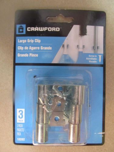 Crawford Large Grip Broom and Tool Clips 3 pack #13202   NEW