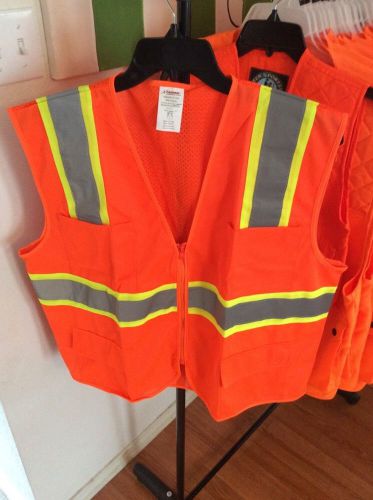 Orange safety vest ansi 107-2004 xl for sale
