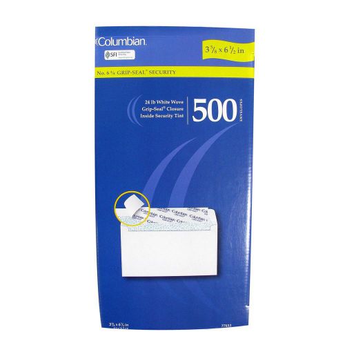 Columbian no 6 3/4&#034; grip-seal security envelopes - 500 pack for sale