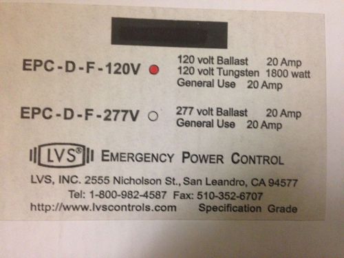 EPC-D-F-120-120V Emergency Power Control