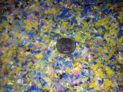 1 lb -shredded drinking straws - recycled plastic - polypropylene - #5 plastic
