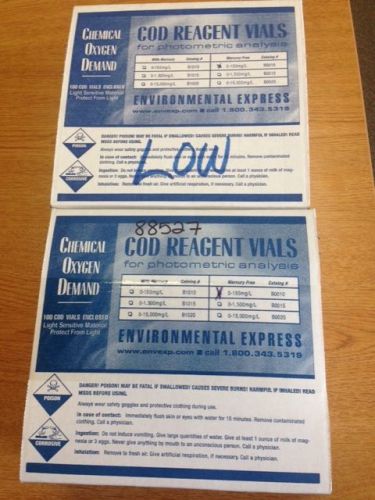 COD Reagent Vials (2 boxes - 100 Vials/ Box)