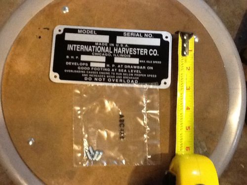 International harvester serial plate Model Number F12 F14 new