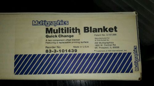 MULTIGRAPHICS MULTILITH BLANKET FITS 1850 QUICK CHANGE NEW $25