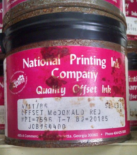 offset printer&#039;s ink, NPI McDonalds red