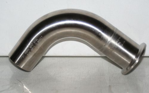 90 Deg. 1.5&#034; Stainless Steel Butt Weld &amp; Sanitary MaxPure Fitting  NEW