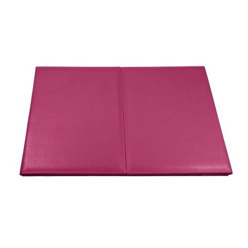 LUCRIN - Desk Blotter with flaps 15.7x12.2 inches - Smooth Cow Leather - Fuchsia