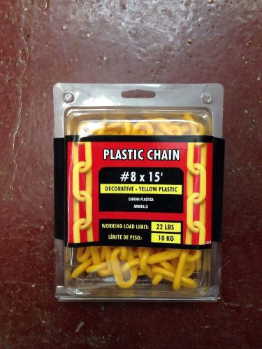 Wholesale lot of 10 new 8 x 15&#039; yellow plastic chain 22 pound working load limit for sale
