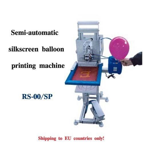 Semi-automatic silkscreen balloon printing machine 1 colour all over