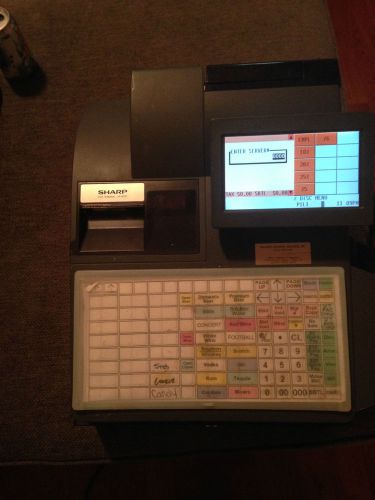 Sharp up-820f cash register pos terminal point of sale + credit card swipe for sale