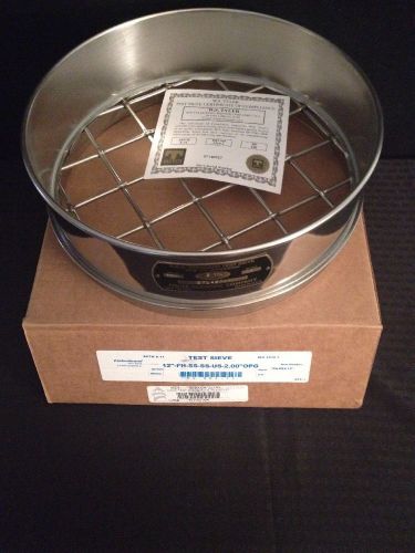 NEW FISHERBRAND U.S.A. Test Sieve 2&#034; 50mm ASTM E-11 12&#034;-FH-SS-SS-US-2.00&#034;OPG