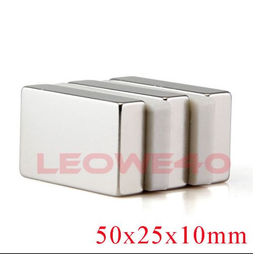 1/5x N50 50x25x10mm Rectangular Magnet Rare Earth Neodymium N710 from London