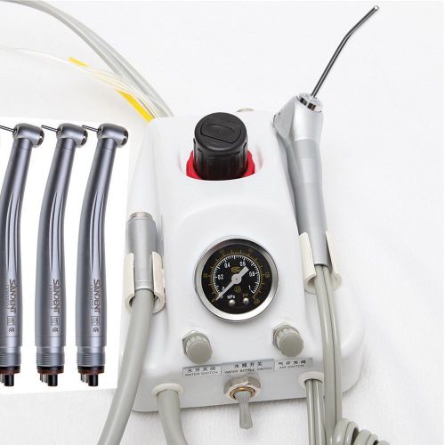 1 pc portable dental air turbine unit 4 hole sn4 +3* fast high speed handpiece for sale