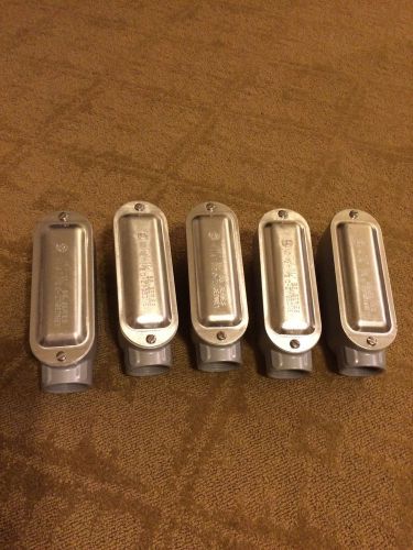 Electrical lot of 5 new appleton 1 1/4&#034; to 1 1/2&#034; lb conduit lb-125acga complete for sale