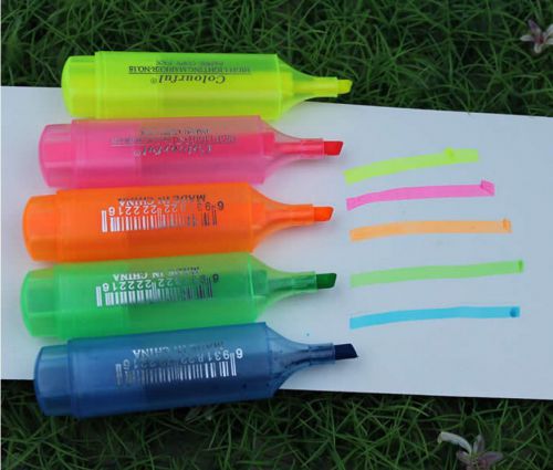 10x Fluorescent Highlighting Markers Highlighters Chisel Tip Accent Markers