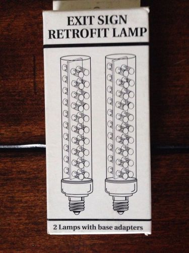 TCP 20714 LED Red Exit Sign Retrofit Lamps With Base Adapters