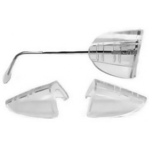 Vision aid - 3 pairs of smoked side shields - soft plastic osha approved for sale