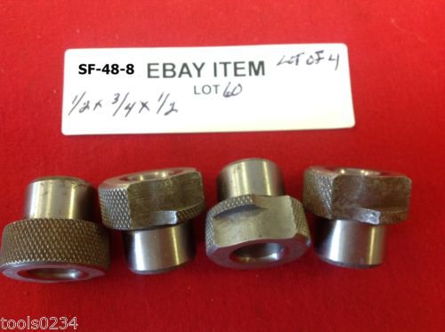 Acme sf-48-8 slip-fixed renewable drill bushings 1/2 x 3/4 x 1/2&#034;  lot of 4 usa for sale