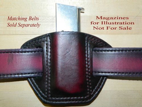 Mag holder pouch leather fits 1911 or sigp220 45 acp single stack magazine for sale