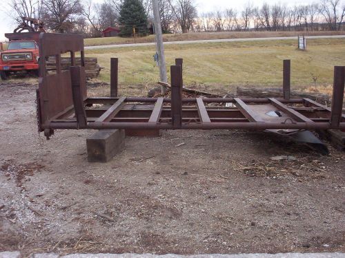 Logging Truck Flatbed W/Trip Stakes 14 FT. Nice older 1 of a kind Flatbed Look!