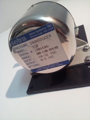 Setra Pressure Transducer Model 270, 800-1100 HPA/MB,20-32VDc, 0-5V out