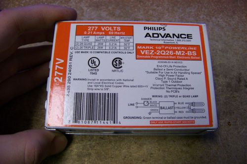 NOS Philips Advance VEZ-2Q26-M2-BS 277V Ballast