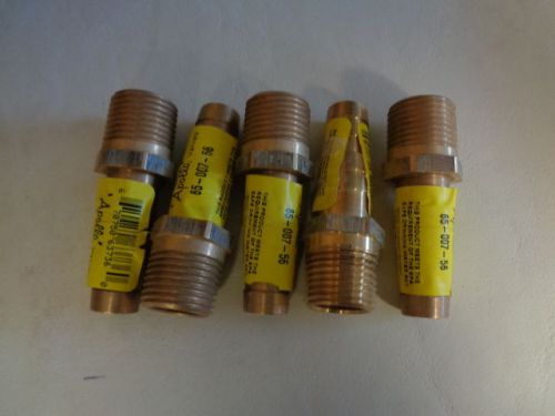 APOLLO BRASS ADAPTER 1/2 NPT - 1/2&#034; or 5/8&#034;   (QTY 5) BARB MARINE BOAT