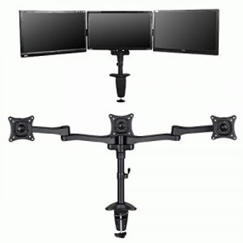 Avf triple head and multi position monitor desk mount for 13 - 27 in. screens-mr for sale