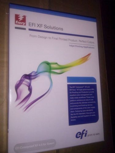 EFI XF Solutions 4.5 Color Proofing RIP Hi End Epson 4900 7890 7900 9890 9900