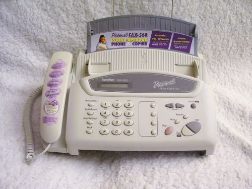 BROTHER PERSONAL PAPER FAX 560 TELEPHONE PHONE MACHINE