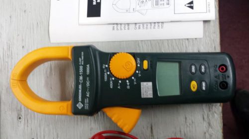Greenlee cm-1500 clamp meter like new!!!! 1000 amps dc for sale