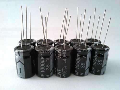35v1000uf 35v electrolytic capacitor 13x21mm   10pcs for sale