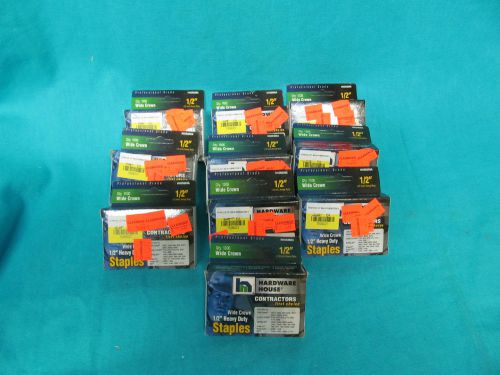 10000 PROFESSIONAL GRADE HARDWARE HOUSE 1/2&#034; WIDE CROWN HEAVY DUTY STAPLES