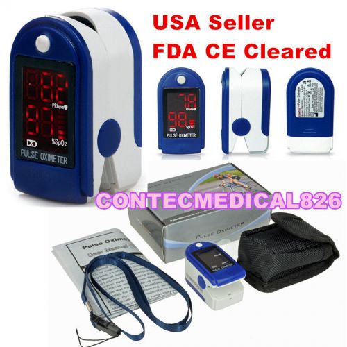 US seller Finger Tip Pulse Oximeter Blood Oxygen SpO2 Monitor FDA CE Approved
