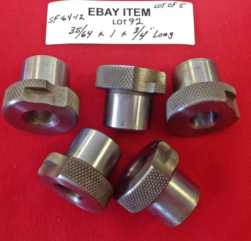 Acme sf-64-12 slip-fixed renewable drill bushings 35/64&#034; x 1&#034; x 3/4&#034; lot of 5 for sale