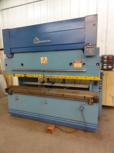 Master-fab 90ton x 8ft hydraulic press brake mdl pab-90-08, cnc back gauge, 15hp for sale