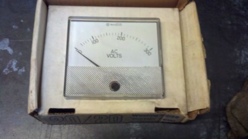 Westinghouse panel 0-300 Volts AC panel gauge. *NOS*