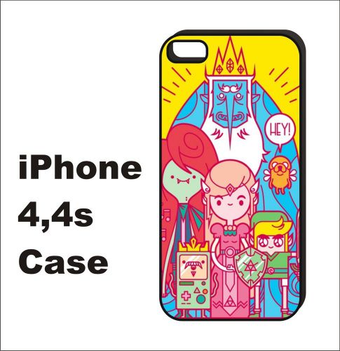 Adventure Time The Legend of Zelda New Custom Black Cover iPhone 4 4s Case