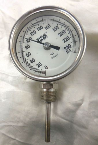 WIKA Temperature Gauge 0-250 Degrees Farenheit Used Steampunk