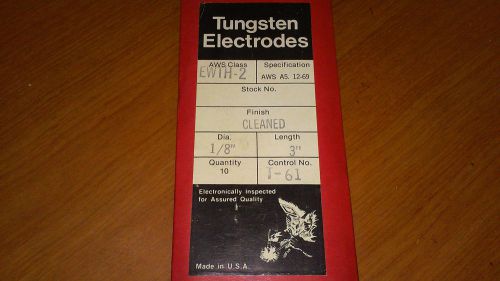 Pack of 7 EWTH-2 Tungsten Electrodes 1/8&#034; x 3&#034;