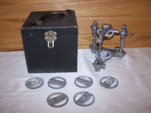 VTG Antique Orginal  &#039;Hanau&#039; Condylar Indication Articulator Mounting Rings Case