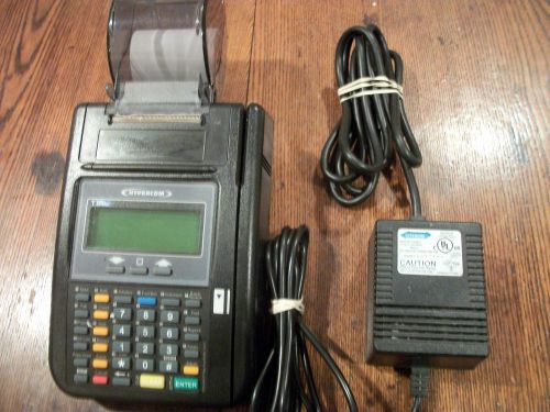 HYPERCOM T7 PLUS CREDIT CARD MACHINE WITH POWER ADAPTER EXCELLENT CONDITION