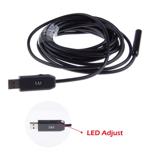 Mini 10mm hd 480p borescope usb endoscope led inspection camera with 5m cable for sale