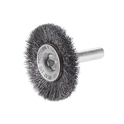3&#034; crimped carbon steel wire wheel brush with 1/4&#034; shank cgw 60171 for sale