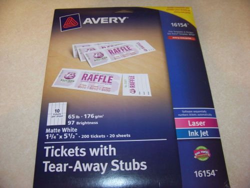Avery Tickets With Tear-Away Stubs