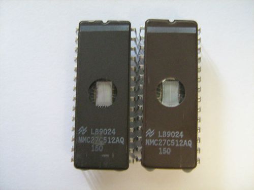 NATIONAL SEMICONDUCTOR NMC27C512AQ-150 IC 28Pin EPROM - Lot of 2 Pcs / TESTED