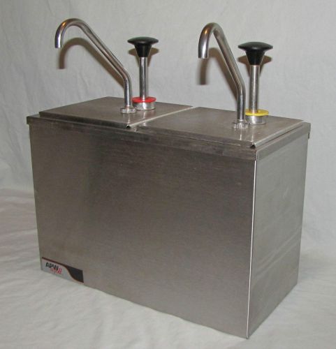 Condiment pump dispenser station apw wyott commercial stainless steel for sale