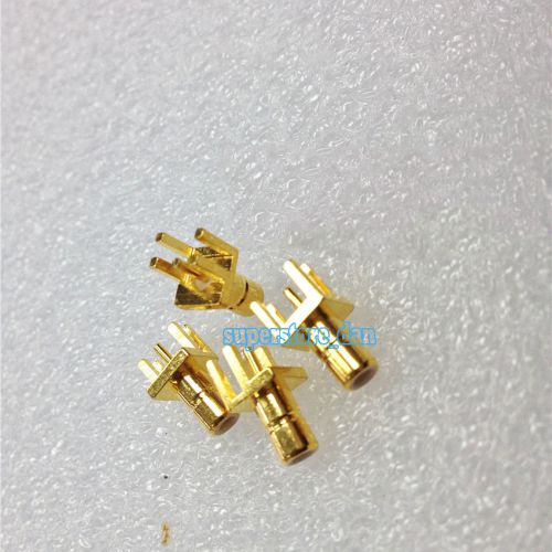 2Pcs  SMB male plug solder cup PCB deck clip edge mount RF connector